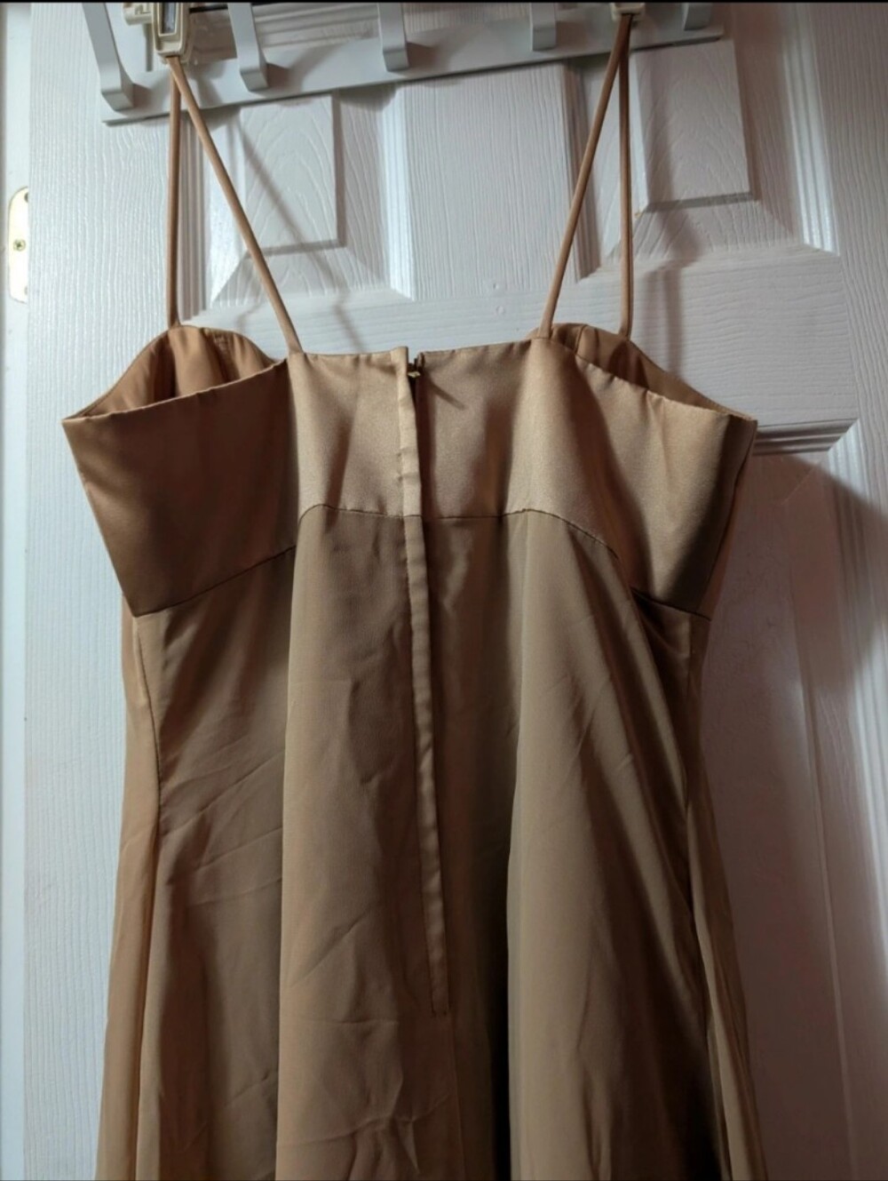 Alfred Angelo Harvest Gold High Low Chiffon Bridesmaid Dress Formal Evening Gown - Picture 6 of 10
